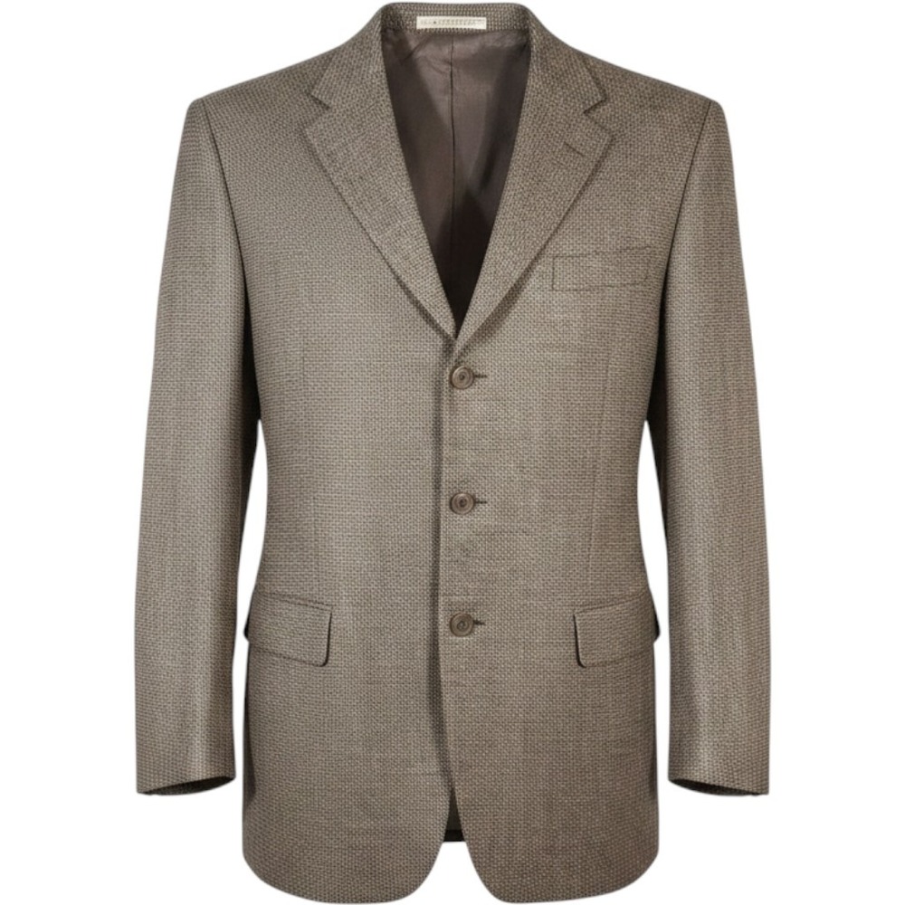 Emanuel Ungaro Paris Mens 100% Wool 3-Button Blazer Sport Coat Brown Grey 40R